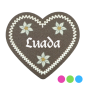 Preview: "Luada-Anstecker in Lebkuchen-Optik - erhältlich bei Glubbal.shop"